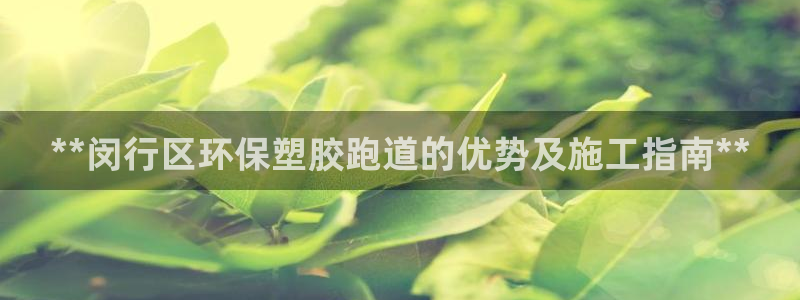 尊龙人生就是博ag旗舰厅：**闵行区环保塑胶跑道的优势及施工指南**