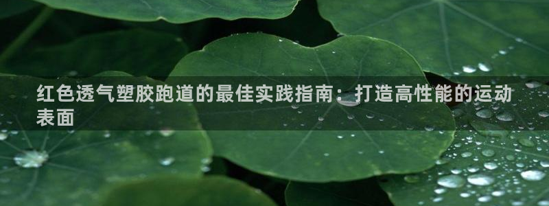尊龙凯时账号异常审核提不了款怎么办：红色透气塑胶跑道的最佳实践指南：打造高性能的运动
表面