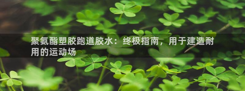 尊龙凯时产品系列：聚氨酯塑胶跑道胶水：终极指南，用于建造耐
用的运动场
