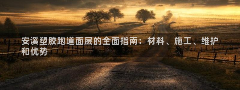 尊龙用现金一下可靠送38元：安溪塑胶跑道面层的全面指南：材料、施工、维护
和优势